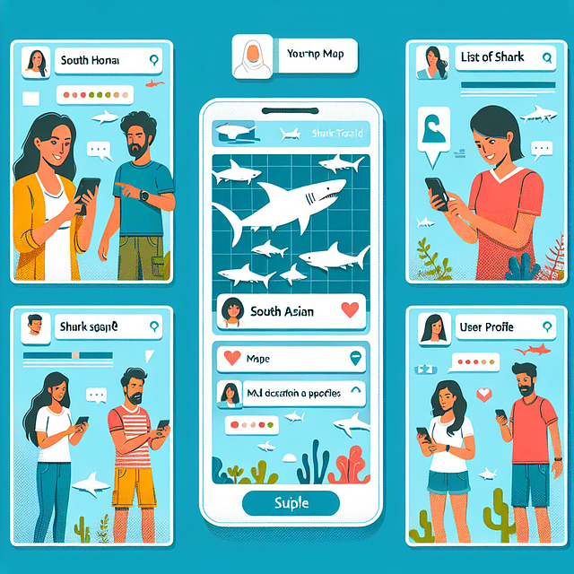 interacting with an online community on shark tracking app