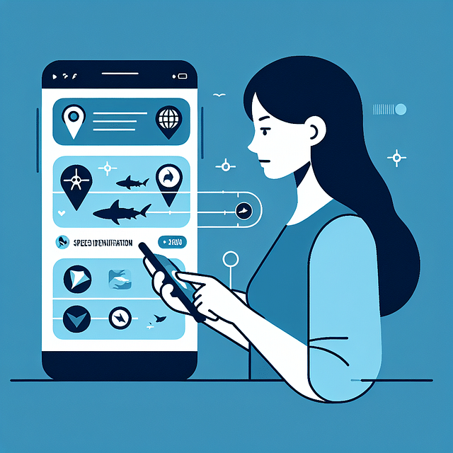 user browsing through shark tracking app features