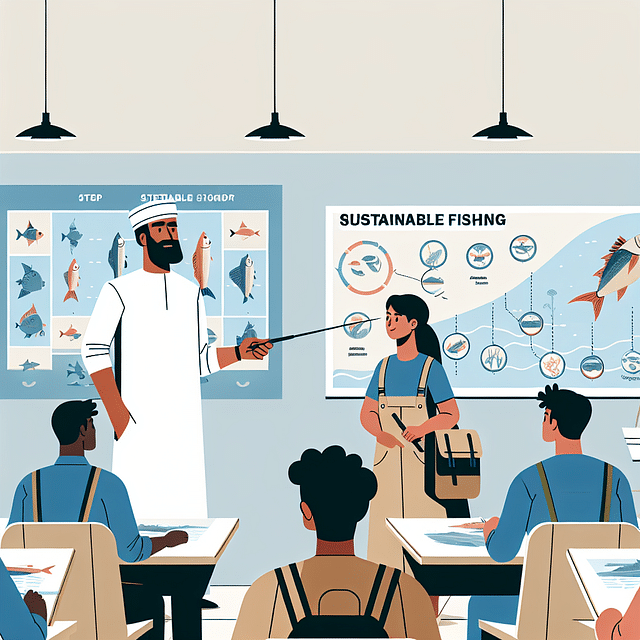 fisherman attending a sustainable fishing workshop